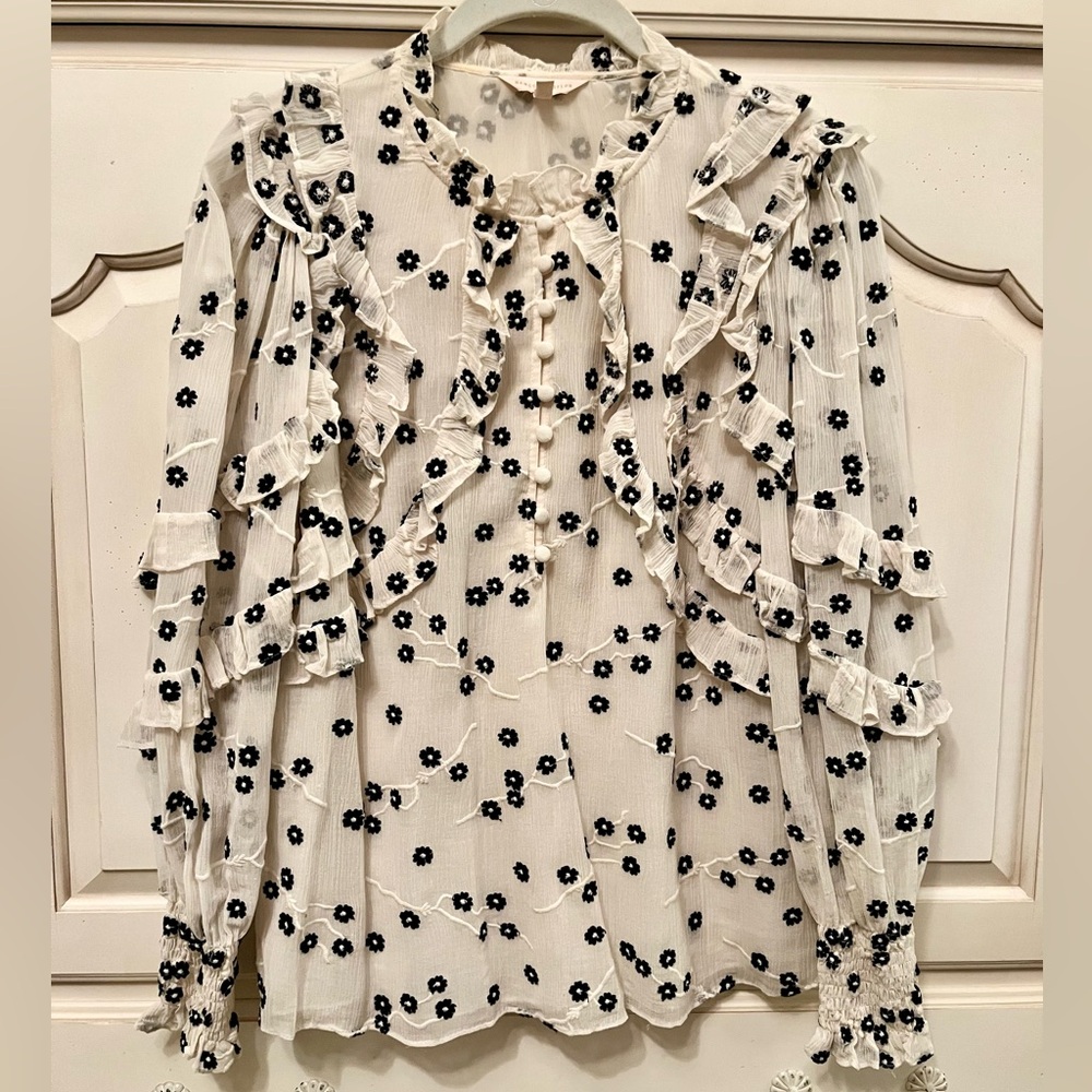 Rebecca Taylor Alessandra Ruffle Blouse